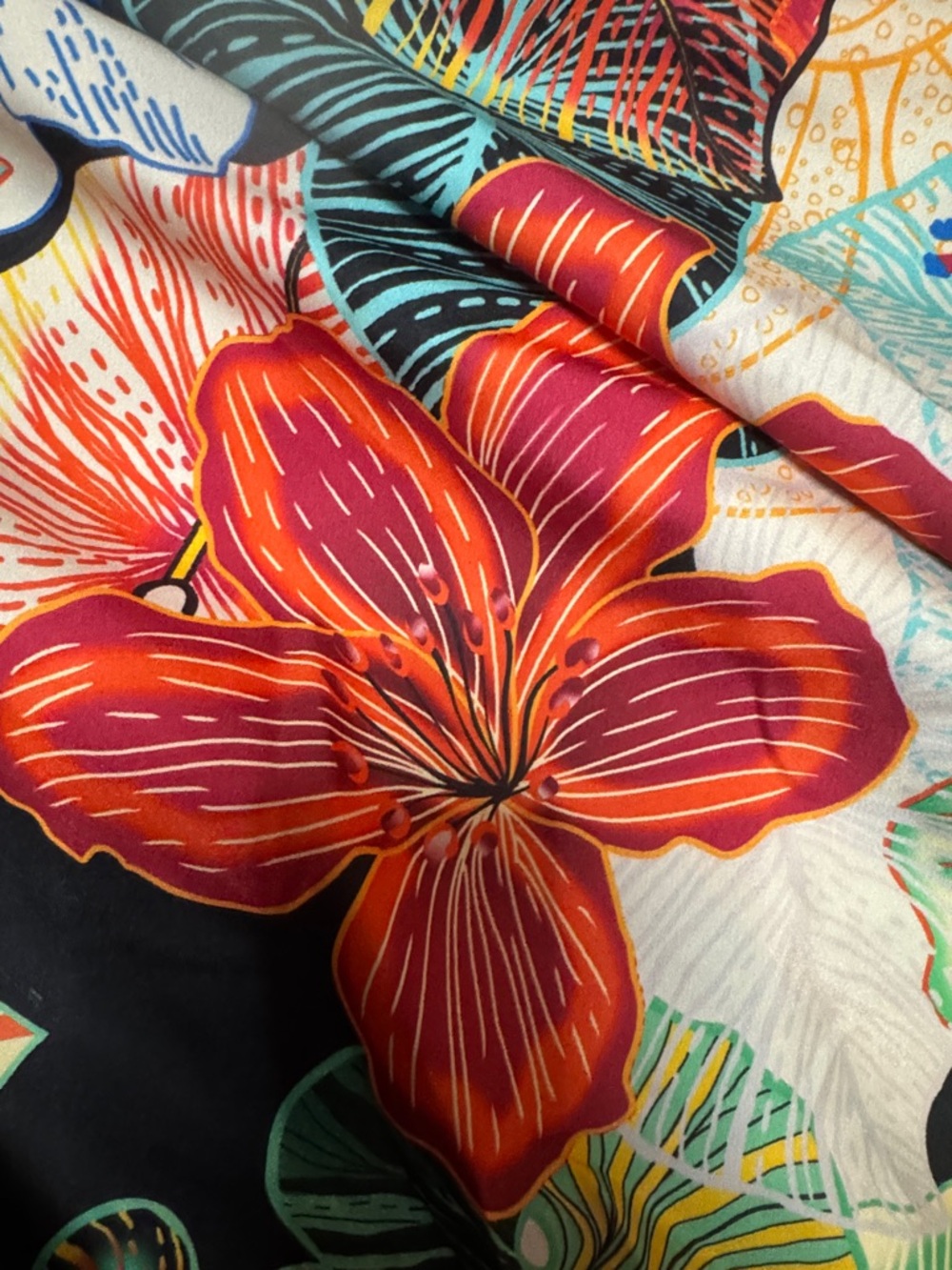 Christian Siriano Multicolor Tropical Floral Print Skirt - Picture 4 of 9